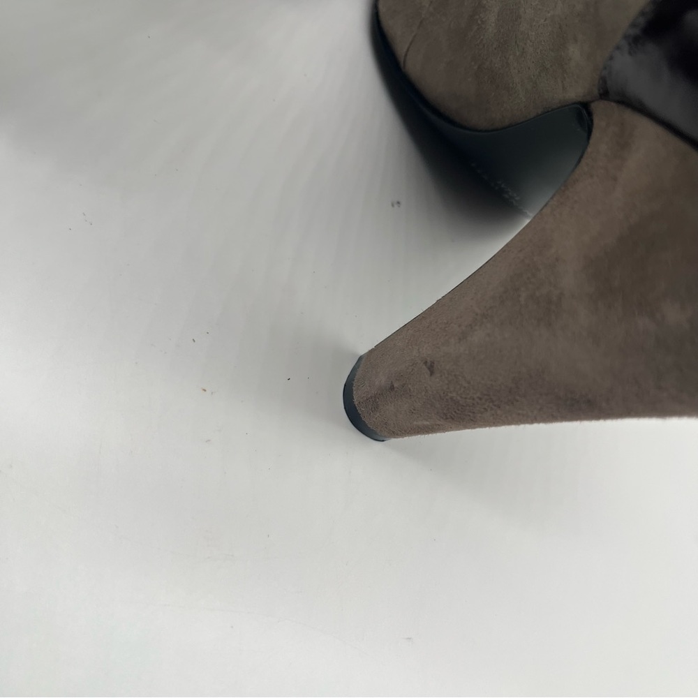 Nine West Taupe Suede & Dark Brown Patent Mary Jane Heels Women’s Size 10.5M - Picture 8 of 16